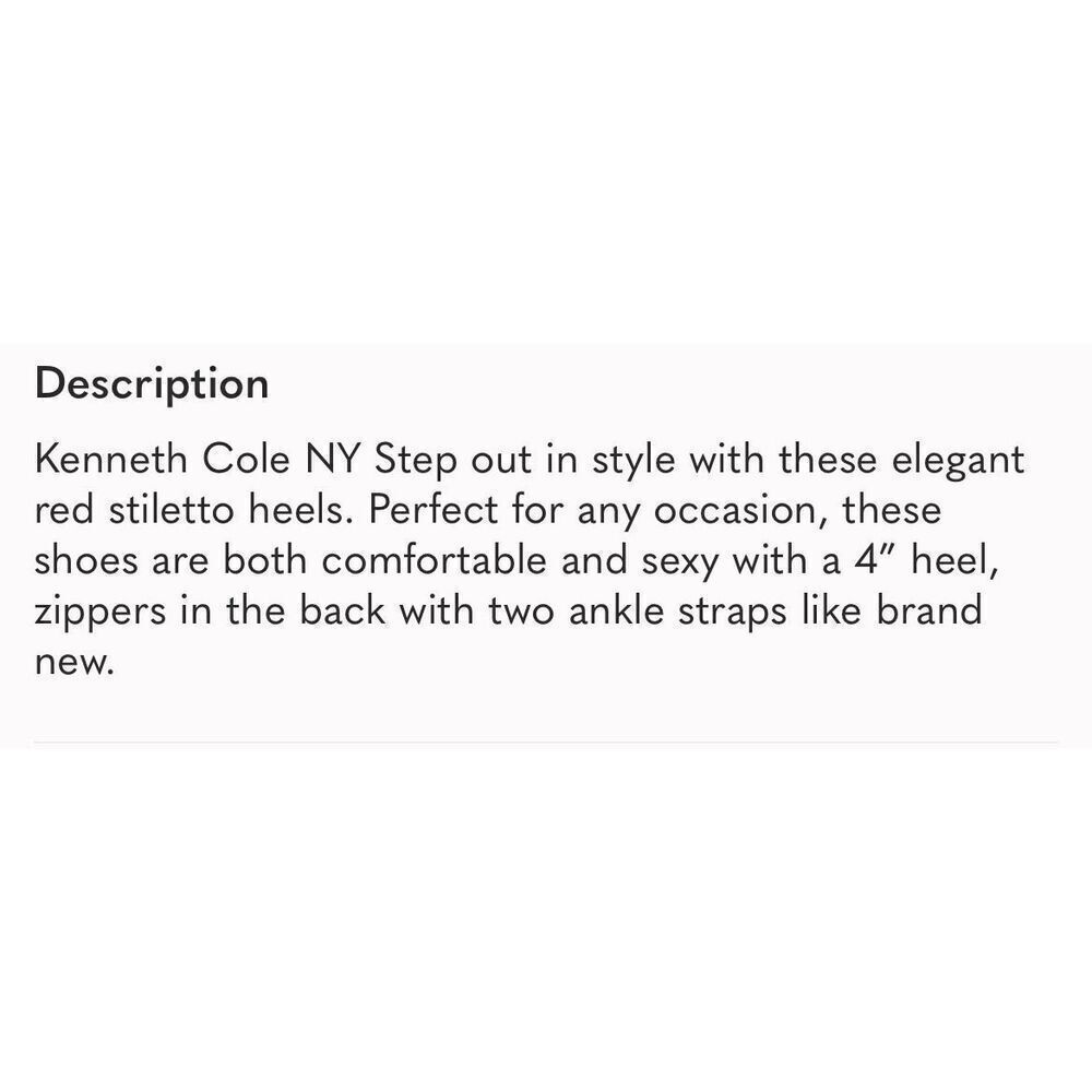 KENNETH COLE NY | red suede stiletto heels 7.5 - Picture 7 of 7